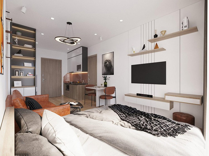 Căn hộ studio 35m2 sang trọng, tối ưu không gian sống với bố cục hài hòa