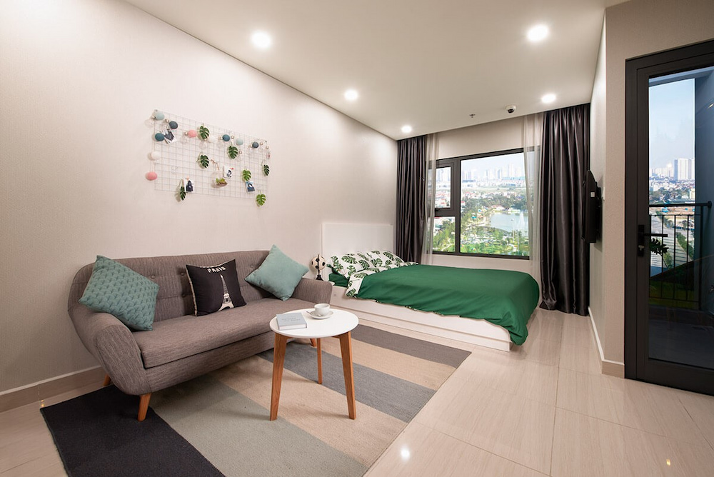 Căn hộ 30m2 được thiết kế đầy đủ các khu vực chức năng