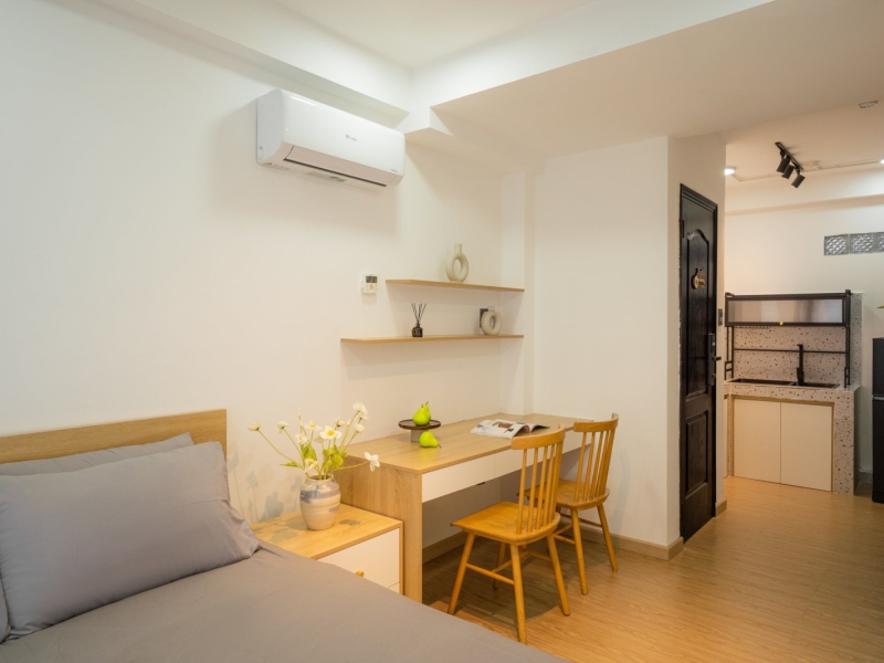 Căn hộ studio 25m2 chú trọng thiết kế tinh gọn, tối ưu công năng