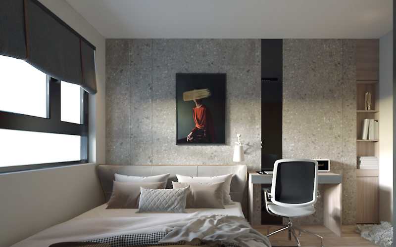 Khách hàng có thể tự do decor căn hộ 1 phòng ngủ theo tone màu sắc, sở thích của bản thân
