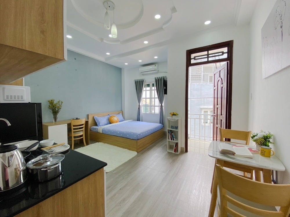 Căn hộ studio 30m2 được bố trí khoa học giúp không gian luôn thoáng đãng