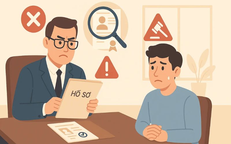 Làm giả hồ sơ, tài liệu hoặc cung cấp thông tin sai lệch là hành vi bị cấm