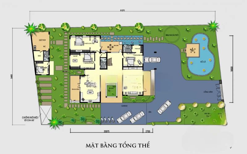 Mặt bằng tổng thể là bản vẽ mô tả toàn bộ dự án khi nhìn từ trên cao