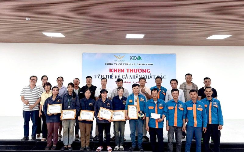 KD Green Farm vinh danh tập thể và cá nhân xuất sắc tháng 6/2026