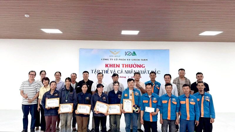KD Green Farm vinh danh tập thể và cá nhân xuất sắc tháng 6/2026