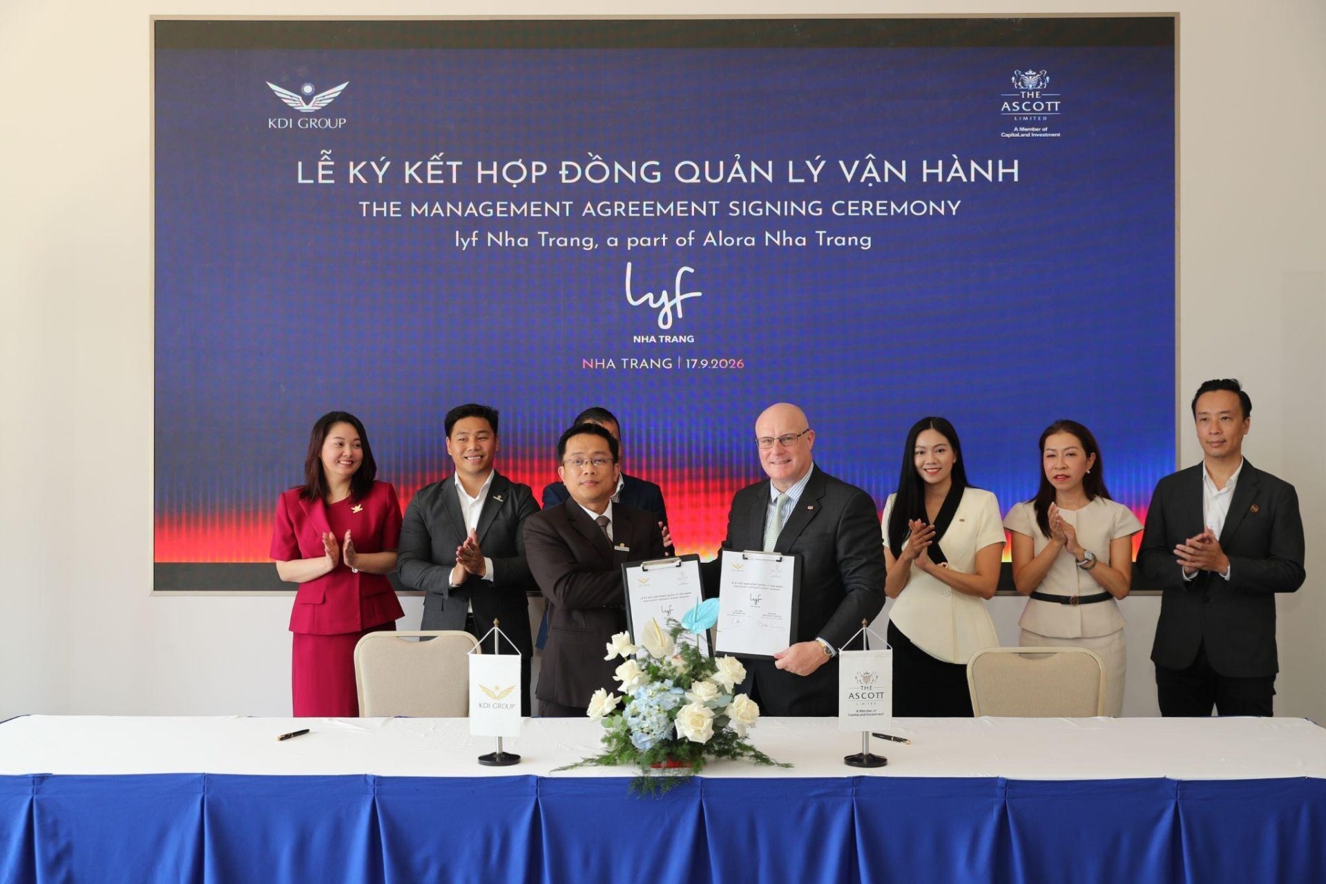 KDI Group hợp tác cùng The Ascott Limited đưa chuẩn vận hành quốc tế đến Alora Nha Trang 